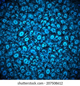 Blue abstraction, composed of blue circles