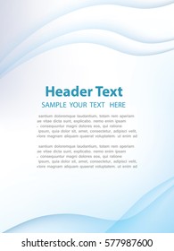 Blue abstraction smooth lines vector background.