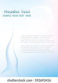 Blue abstraction smooth lines vector background.