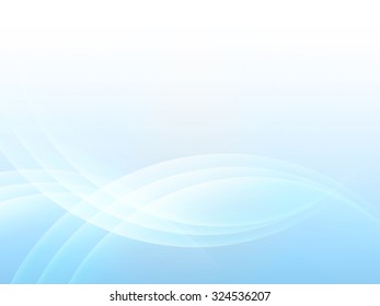 Blue abstraction smooth twist light lines vector background.