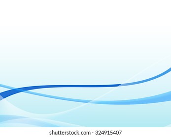 Blue abstraction smooth twist light lines vector background.