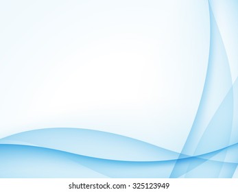 Blue abstraction smooth twist light lines vector background.