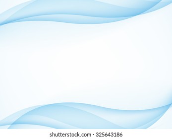 Blue abstraction smooth twist light lines vector background.