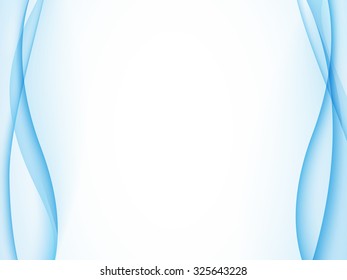 Blue abstraction smooth twist light lines vector background.