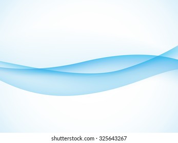 Blue abstraction smooth twist light lines vector background.
