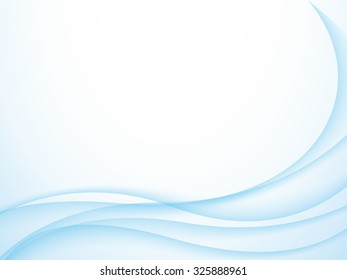 Blue abstraction smooth twist light lines vector background.