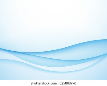 Blue abstraction smooth twist light lines vector background.