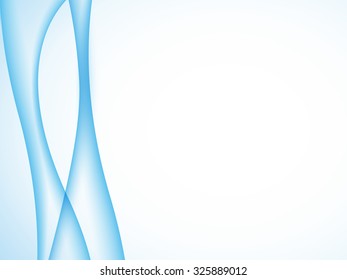 Blue abstraction smooth twist light lines vector background.