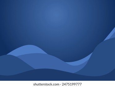 Fondo abstracto azul con capas y líneas de oro blanco. Elementos gráficos de lujo. Espacio para el texto. Ilustración vectorial