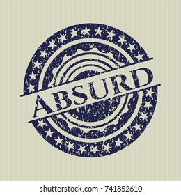 Blue Absurd rubber stamp
