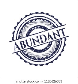 Blue Abundant rubber stamp with grunge texture