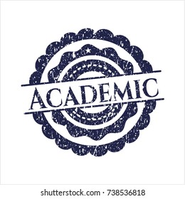 Blue Academic distress rubber seal