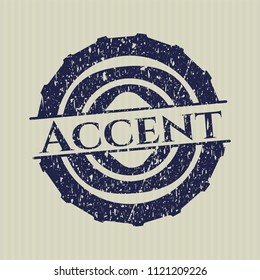 Blue Accent distressed grunge stamp