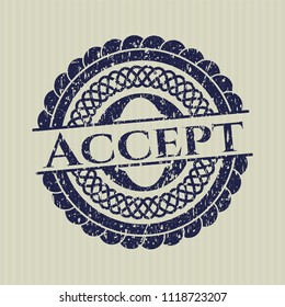 Blue Accept rubber texture