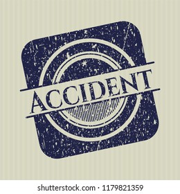 Blue Accident with rubber seal texture