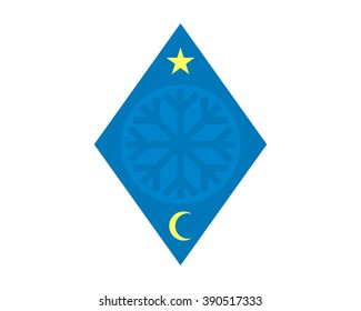 blue ace diamond snowflake snow winter image icon