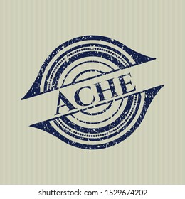 Blue Ache distressed grunge stamp