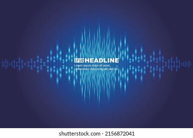 Blue acoustic concept vector background