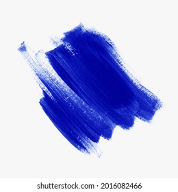 Blue acrylic paint brush stroke abstract background vector. Creative hand drawing design for logo, headline and sale banner.
