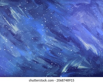 Blue Acrylic Winter background with snow. Vector illustration for wallpaper