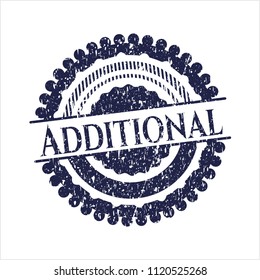 Blue Additional distressed rubber grunge texture seal