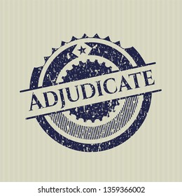 Blue Adjudicate rubber grunge texture stamp