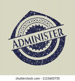  Blue Administer grunge seal