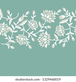 Blue adn white floral card
