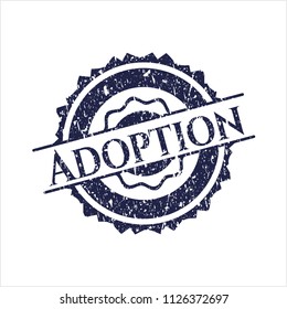 Blue Adoption grunge stamp
