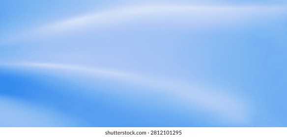 Blue aesthetic gradient gradation background with soft ombre fluid waves. Cool blue degrade backdrop. Hazy cyan gradient banner for tech, medical, trendy poster design. 3d vector bg