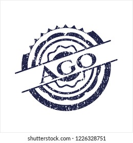 Blue Ago grunge stamp