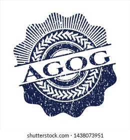 Blue Agog rubber grunge texture stamp