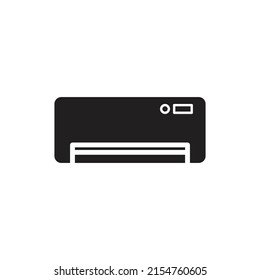 Blue Air Conditioner Filled Icon Vector Illustration