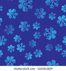 Blue Air conditioner icon isolated seamless pattern on blue background. Vector Illustration