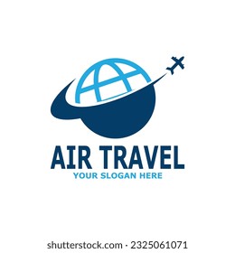 Blue Air Travel Agency Travel Logo Template