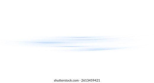 Blue airflow effect with dynamic waves and cool breeze motion. Abstract stream symbolizing filtration, freshness, and purification. PNG ideal for conditioner or clean tech visuals.