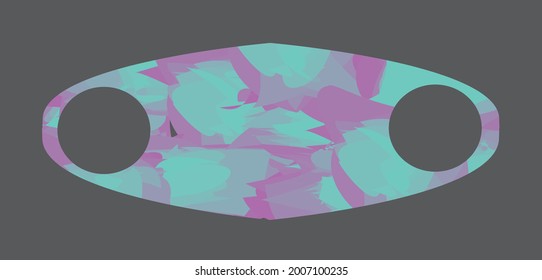Blue airforce army pattern masker template design eps 10