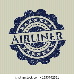 Blue Airliner rubber grunge texture seal