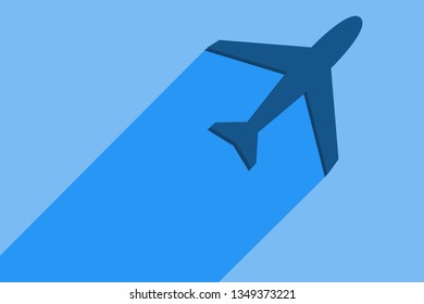 Blue airplane icon.