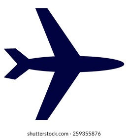 Blue Airplane Icon
