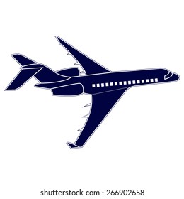Blue Airplane Icon