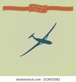 Blue Airplane Icon