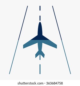 Blue Airplane Icon