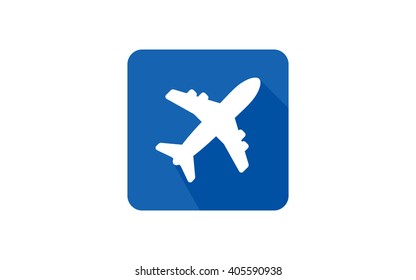 blue airplane icon