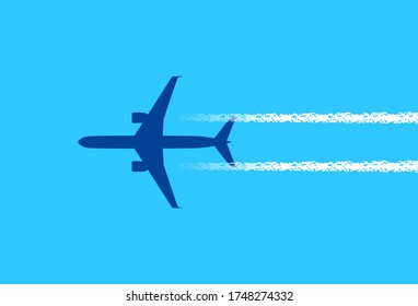 Blaues Flugzeugsymbol, Vektorgrafik