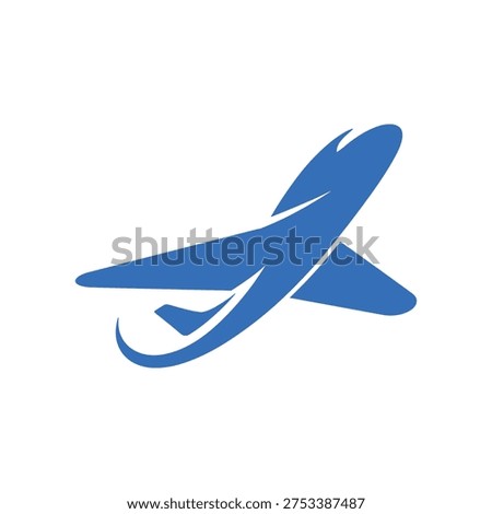 A Blue airplane logo design