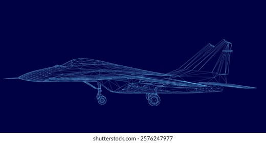 Blue airplane is shown in a pixelated style. The image has a futuristic and sleek appearance, with the airplane taking up most of the frame. The blue color of the airplane