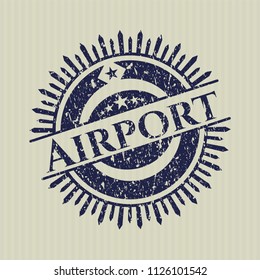 Blue Airport with rubber seal texture
