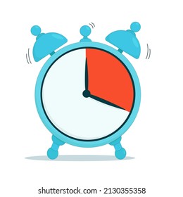 blue alarm clock with 20 minutes timer,