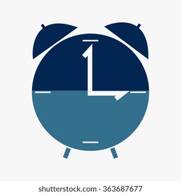 Blue alarm clock